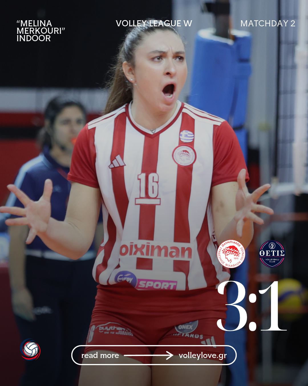 Ολυμπιακός – Θέτις 3-1